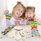 12 Pack Summer Beach Activities for Kids,Paint Pool Party Favors Pineapple Flamingo Craft Wind Chime Kit Wooden Paint Arts DIY Coloring Craft for Summer Luau Hawaii Party Art Activity Supplies